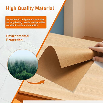 100 Sheets Brown Cardstock 8.5 x 11 Printer Paper, 92lb Heavyweight Paper Card Stock for Greeting Cards, Wrapper, Thank You Cards, Wedding Invitations, DIY Card Making, Office