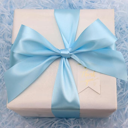 Sky Blue Solid Satin Ribbon 2 Inch 25 Yards Solid Polyester Fabric Ribbon for Gift Wrapping Wedding Christmas Baby Shower Birthday Party Decoration Handmade Immortal Flower Craft