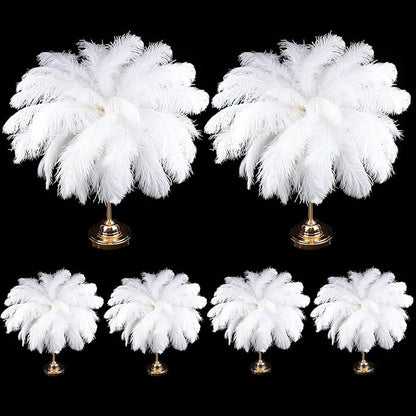 80 Pcs Large Natural Ostrich Feathers Plumes 14-16 Inch Bulk for DIY Crafts Wedding Party Centerpiece Vase