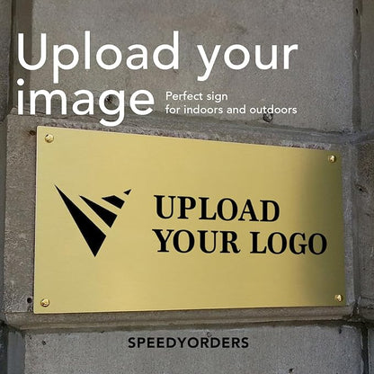 Custom Metal Signs, Personalized Aluminum, Customized Safety, Business Signs, Waterproof Outdoor, White Aluminum (Logo, 30x24 In)