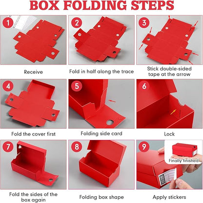 12 Sets Mini Shoe Gifts Boxes for Party Favors 6.1 x 3.9 x 2.5 Inches Sports Mini Sneaker Box with Editable Label for Candies Cookies Snacks(Red,6.1 x 3.9 x 2.5 Inches)