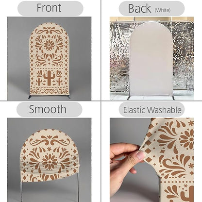 Mexico Theme Arch Stand Covers Fiesta Wedding Party Elastic Fabric Background Birthday Baptismx Baby Shower Decor Props (100x200cm(W40''H78''),G-3741)