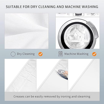 7 x 10 FT White Backdrop, 100% Polyester Photography Backdrop Foldable Washable White Screen for Photoshoot YouTube Zoom Studio Photo Video Recording