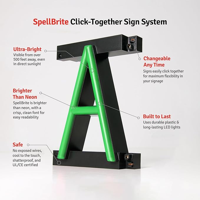 SpellBrite BEER ON TAP Sign | Beer-Related Sign with Neon Look, Green LED Light Source | 23.0" x 15.0"