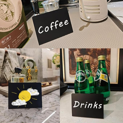 20 Pack Mini Chalkboard Signs,Food Labels for Party Buffet Weddings and Bakery Table Signs Small Chalkboard Sign Reusable Food Signs for Buffet Easy to Write On and Erase(4"x3")