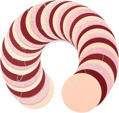 Burgundy Pink Peach Party-Decorations Paper-Garland - 52ft Rose Gold Glitter Streamers Banner,Birthday Princess Baby Bridal Shower Wedding Hanging Supplies Decor Hugfond