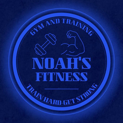 Custom Gym LED Sign – Personalized Color Changing Acrylic Wall Decor for Home Gym, Workout Room, or Man Cave (Gym, 12 INCHES)