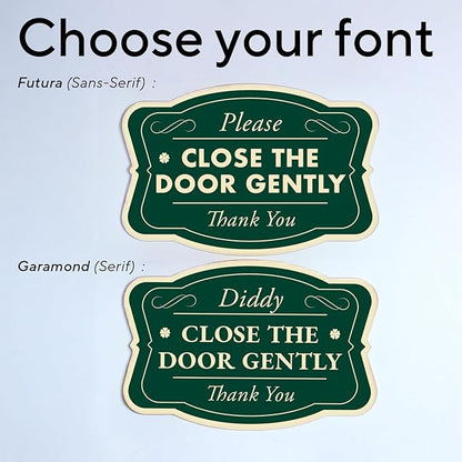 Custom Decorative Outdoor Metal Sign - Personalized Aluminum Driveway Sign, Waterproof, Made In USA - Design 3 Forest Green 10x7 In