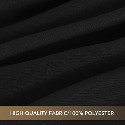 sancua Black Square Tablecloths 60x60 Inch, 2 Pack - Fabric Table Cloth for Square or Round Tables, Washable Polyester Table Cover for Dinner, Holiday Party, Decorative Display Tables