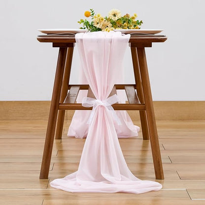 Wedding Arch Draping Fabric, 1 Panel 28" x 19Ft Blush Arch Drapes Sheer Backdrop Curtain for Wedding Ceremony Party Ceiling Decor