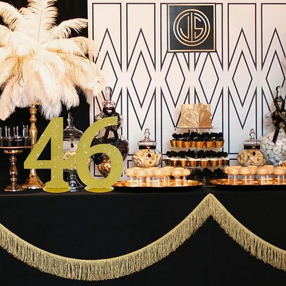 TONIFUL 11.8 Inch Gold Glitter Numbers Table Centerpieces 0-9 Birthday Party Decorations,Shining Gold Digital 6 for Birthday Party,Wedding,Bridal Shower,Engagement,Photo Shoot,Anniversary