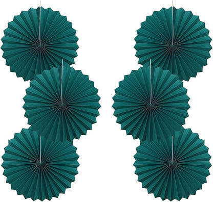 Green Birthday Decorations,DIY Green Paper Fans Hanging Decoration ,Party Supplies Party Fans 16in, Cactus Party Decorations,Wedding Graduation Events Accessories 30 Color DIY Set (Blackish Green)