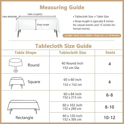 MYSKY HOME Table Cloth 60x102 in Rectangle Table, Cotton Tassel Linen Look Waterproof Tablecloths Farmhouse Tablecloth, Wrinkle Free Table Cover with Black Tassels for Kitchen Dining, Party