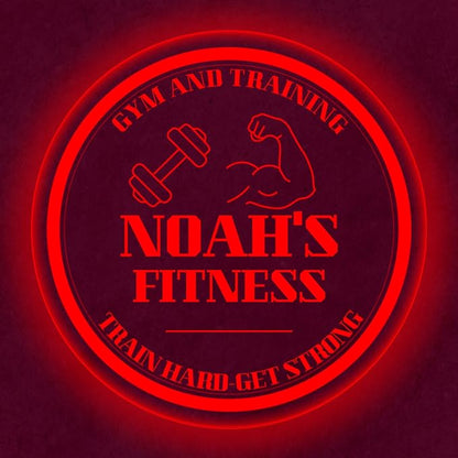 Custom Gym LED Sign – Personalized Color Changing Acrylic Wall Decor for Home Gym, Workout Room, or Man Cave (Gym, 16 INCHES)