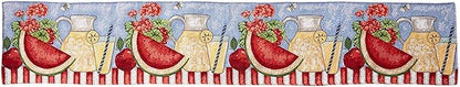 Tache Blue Summer Table Runner 90 Inches Long Fruity Drinks Colorful Watermelon Lemonade Decorative Spring Summer Blue Red Woven Tapestry Long Kitchen Coffee Dining Table Runners