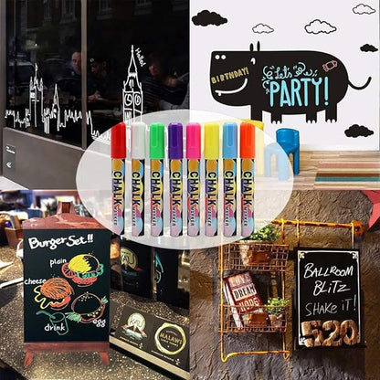 Tabletop Small Chalkboard Sign with Easel (11x13) + 8 Brilliant Liquid Chalk Markers | Hanging or Freestanding Framed Chalkboard with Hand Crafted Sweetheart Frame