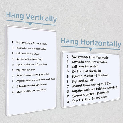 Magnetic Dry Erase Board White Board, 8.3'' x 5.8'', Small Stand-Up or Hangable Desktop Dry Erase White Board, Mini Dry Erase Whiteboard Easel for Desk with One Marker and Two Magnets