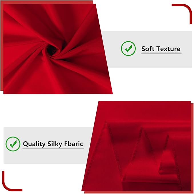 10ft x 7ft Red Backdrop Curtains for Party Valentine's Day Arch Stage Wedding Ceremony Curtains Fabric Photography Backdrop for Baby Showers Rod Pocket Home Decoration, 5ft x 7ft, 2 Panels