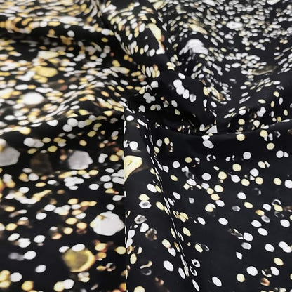 SJOLOON Black and Gold Backdrop Gold Spots Backdrop Vinyl Photography Backdrop Vintage Background for Family Birthday Party Newborn Studio Props 11547(10x8FT)