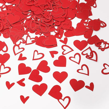 200 Pcs Red Heart Paper Confetti for Valentine's Day Wedding Baby Shower Birthday Party Table Decoration Supplies