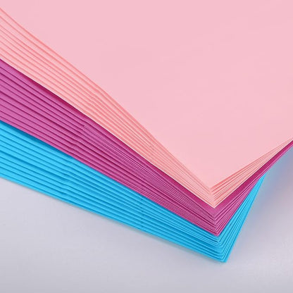 Cooraby 30 Pieces 5.1 x 3.1 x 9.4 Inches Colorful Kraft Paper Bags with 48 Stickers Party Treat for Wedding, Celebration, Birthday Party Supplies (Sky Blue, Light Purple, Pink)