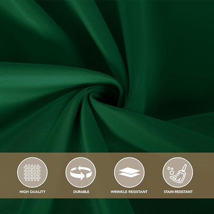 sancua Square Tablecloths 54x54 Inch Hunter Green - Fabric Table Cloth for Square or Round Tables, Washable Polyester Table Cover for Christmas Dinner, Holiday Party, Decorative Display Tables