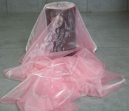 MDS Pack of 50 PCS Organza Chair Sashes Wider Dining Chair Bows Ribbon Tie Back for Wedding Party Birthday Bridal Shower Reception Event Banquet Home Chair Cover Decoration - Blush Pink