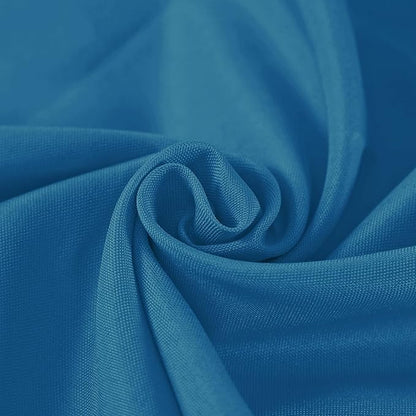 60 inch Round Tablecloth Washable Polyester Table Cloth Decorative Table Cover for Wedding Party Dining Banquet（60 inch,Mediterranean Blue）