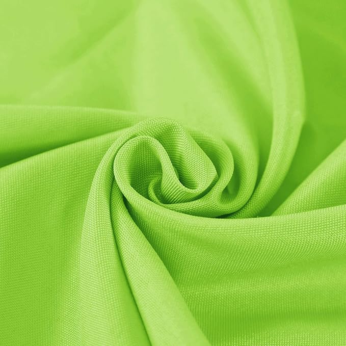 132 inch Round Tablecloth Washable Polyester Table Cloth Decorative Table Cover for Wedding Party Dining Banquet（132 inch,Apple Green）