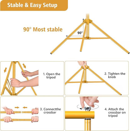 10ft x 7ft - Titanium Gold Adjustable Photography Backdrop Support System Photo Video Studio Background Stand Kit with Carry Bag for Portrait & Studio Photography