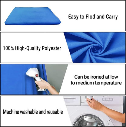 10x20FT Royal Blue Screen Backdrop for Photography, Large High Density Blue Photo Background