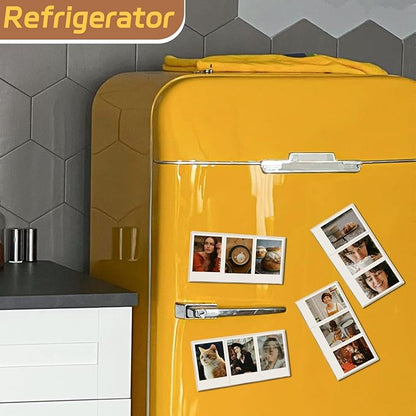 4Pack Magnetic Refrigerator Acrylic Picture Frames fit 3PCS Photos of Mini 2x3 Collage, Compatible with Fujifilm Instax Polaroid Mini for Home Office Fridge/Locker (Clear, 2x3*3 Picture)