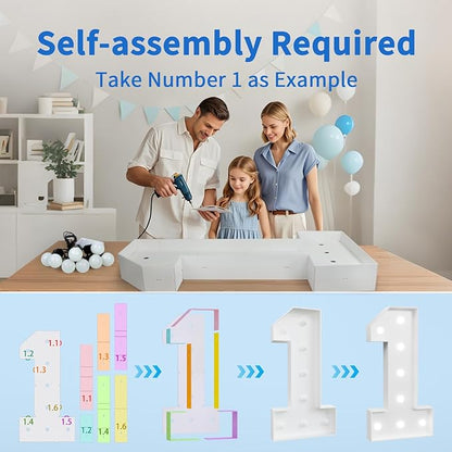 Marquee Numbers Large 42nd-Birthday Decorations: 4ft Light Up Number Party Decor 42 Year Old Women And Men 24th Birthday Decoration Backdrop 24 Anniversary Cardboard Big Mosaic Balloon Frame Number 42