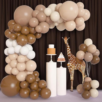 DWCN 10x7 FT Backdrop Curtains for Parties, Photography Backdrop Drapes with Rod Pockets for Wedding Decorations Stage Birthday Family Gatherings, 2 Panels 5ft x 7ft, Brown