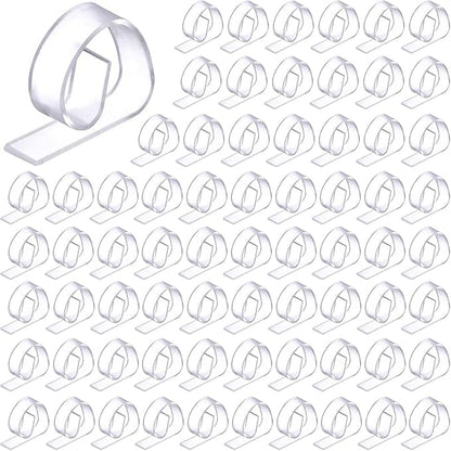 Eccliy 150 Pieces Transparent Clear Tablecloth Clips Plastic Table Cloth Clips Windproof Table Cover Holder Clamps Tablecloth Cloth Holder for Christmas Wedding Party Indoor Outdoor Camping Picnic