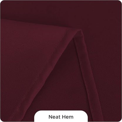 Fitable 8 Pack Table Cloth Rectangle Table: Stain and Wrinkle Resistant Tablecloth Rectangular, Washable Polyester Tablecloths for Wedding Party Dining Banquet Event Catering(Burgundy, 70x108 Inch)