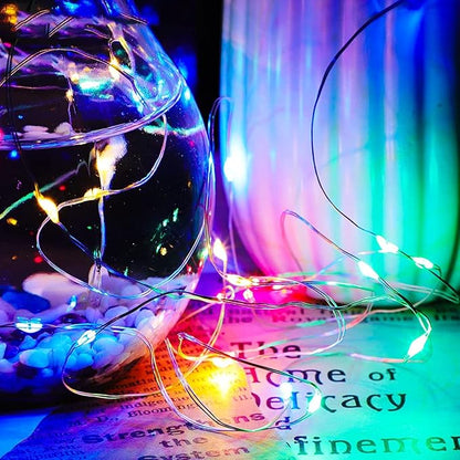 16 Pack 30 Led Fairy Lights Battery Operated 10 Feet Waterproof Twinkle String Mason Jar Silver Wire Firefly for Christmas Party Multicolor