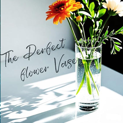 30pcs Glass Vase Cylinder Vases for Centerpieces Small Flower Glass Vases Home Decor Centerpiece Table Clear Flower Vase Decorations for Wedding＆Holiday 4,6,7.5,8,10 Inch Tall