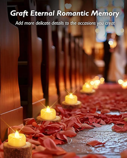 Remote Candles, 24 Pack Flameless Tea Lights Candle Battery Operated, 400+Hours LED Tea Lights with Remote, Timer Battery Votive Candle for Holidays Wedding Home