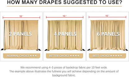 10 x 10 Feet Lake Blue Backdrop Curtain for Partie, Background Curtains for Photoshoot, Birthday, Wedding, Halloween, Thanksgiving, Christmas Day, New Year Party Decorations 5Ft x 10Ft, 2 Panels