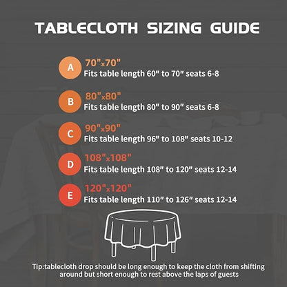 EVERLY 100% Pure Linen Round Tablecloths 70Inch Round Machine Washable Tablecloths for Thanksgiving,Decorative Halloween,Buffet Parties,Picnic,Events,Weddings and Restaurants-Natural Linen