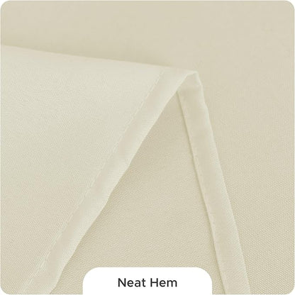 Fitable 10 Pack Rectangle Tablecloths: Stain Resistant Wrinkle Free Fabric Table Clothes, Washable Reusable Polyester Table Covers for Wedding Party Birthday Banquet Reception(Ivory, 70x120 Inch)