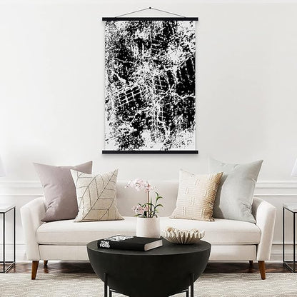 28x22 28x40 28x20 Poster Frame, Magnetic Light Wood Wooden Frame Hanger for Photo Picutre Canvas Artwork Art Print Wall Hanging (1 Pack, 28", Black)