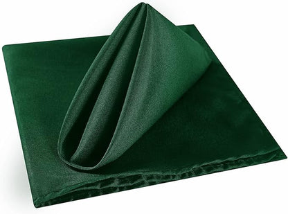 Cloth Napkins 20x20 inch Washable Polyester Dinner Napkins Soft Table Napkins for Wedding Party Dining Banquet(Hunter,50PCS)