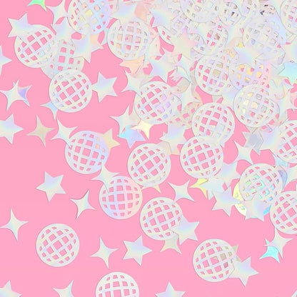 xo, Fetti Disco Ball Foil Confetti - 200 pc | Bachelorette Party Decoration, Cute Birthday Table Decor, Groovy Engagement Decor, Bridal Shower Supplies