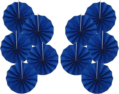 Blue Birthday Decorations,DIY Blue Paper Fans Hanging Decoration ,Party Decorations for Adults 8in, Royal Blue Birthday Decorations,Baby Shower Decorations 30 Color DIY Set (Navy Blue)