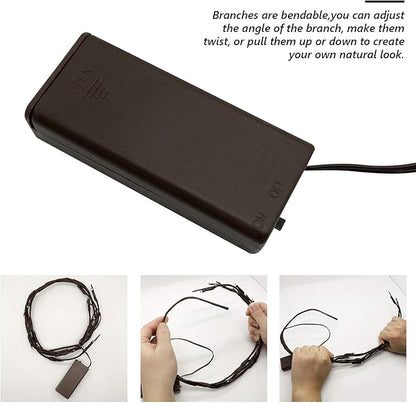 Led Branch Light Battery Operated Lighted Branches Vase Filler Willow Twig Lighted Branch 30 Inch 20 LED for Christmas Home Party Decoration Indoor Outdoor Use Pack of 2 Pink