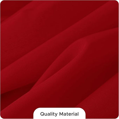 Fitable 8 Pack Round Tablecloths: Stain Resistant Wrinkle Free Circle Table Clothes, Washable Reusable Polyester Table Covers for Wedding Christmas Party Birthday Banquet Reception(Red, 120 Inch)