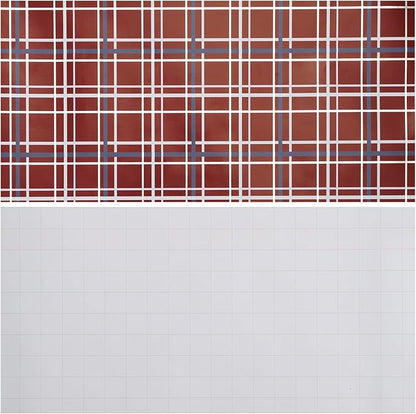 LeZakaa Christmas Red Wrapping Paper Roll, Buffalo Plaid Red for Christmas Winter Holiday Family Gathering, Grid Backing, 17 inches x 32.8 Feet, Mini Roll