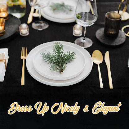 BRILLMAX 6 Pack Black Tablecloths for 8 Foot Rectangle Tables 60 x 126 Inch - 8ft Rectangular Bulk Linen Polyester Fabric Washable Cloth Cover for Wedding Reception Banquet Birthday Party